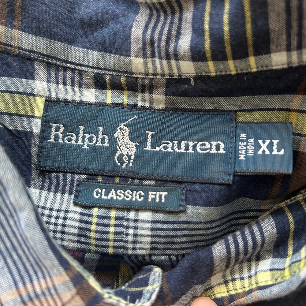 Polo Ralph Lauren men’s casual plaid short sleeve button-down size XL - Picture 5 of 8